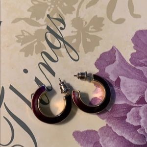 Vintage Trifari small hoop earrings